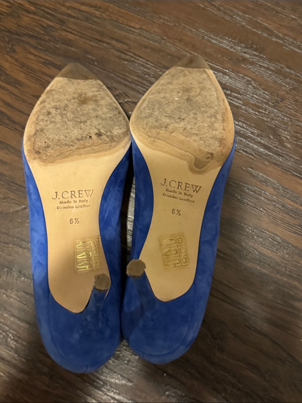 J. Crew Cobalt š Blue Suede Pointed Toe Pumps - Picture 7 of 8
